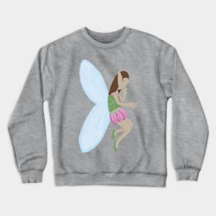 Fairy plant elf pixie girl hand drawn Crewneck Sweatshirt